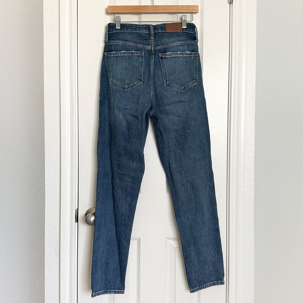 Madewell The Mom Jean Size 25 Tall Medium Wash Distressed High Rise Denim - Picture 5 of 5